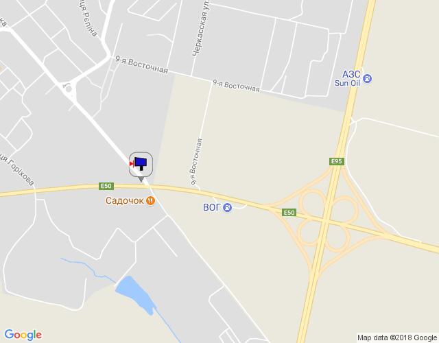 Білборд/Щит, Умань, трасса М-12 (Стрий-Тернопіль-Вінниця-Кропивницький-Знамянка), поворот на (ул.Артема), вул. Михайлівська напрямок з Вінниці, сторона Б, нижній