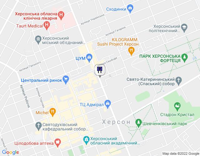 Led екран/Відеоборд, Херсон, Ул.Ушакова (напротив гостинницы "Киев")