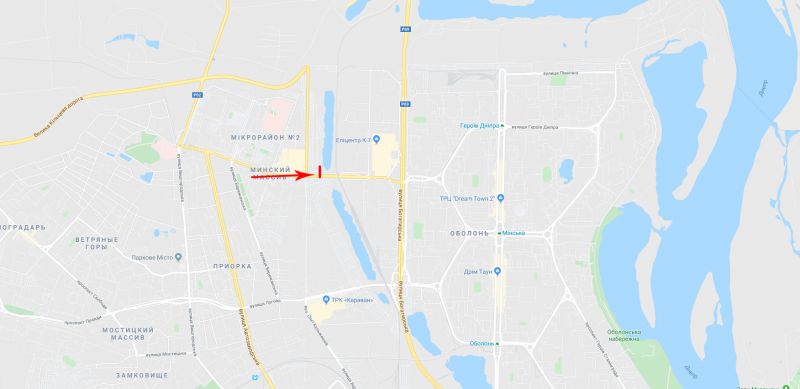 Led екран/Відеоборд, Київ, Полярна вул. 19, рух в напрямку вул. Богатирська