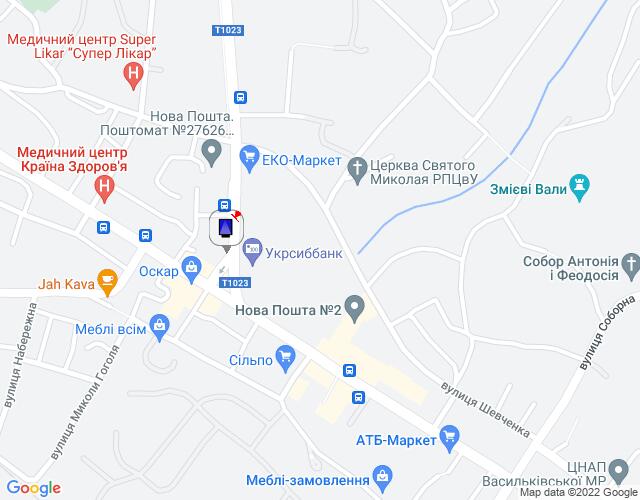 Ситилайт, Васильков, м. Васильків, вул. Декабристів, 1, через 70м після автобусної зупинки, через 170м після перехрестя з вул. Шевченка та магазину "Еко-Маркет", за 55м до перехрестя з вул. Грушевського