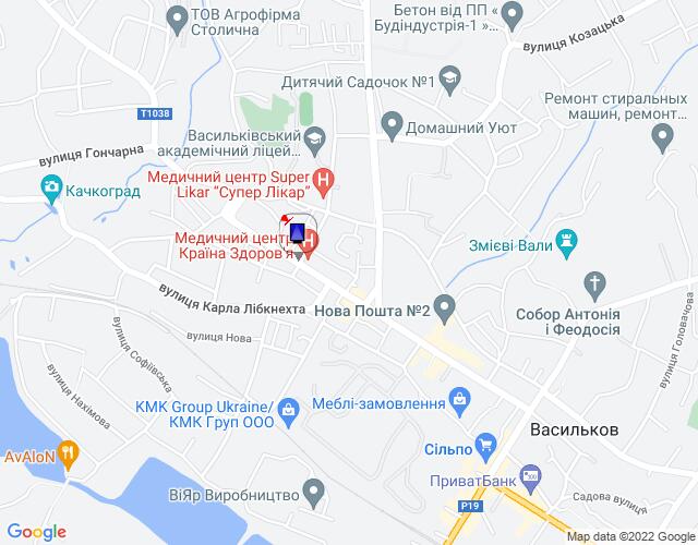 Ситилайт, Васильков, м. Васильків, вул. Грушевського, 26-28, перехрестя з вул. Юрія Гагаріна, біля аптеки та кафе "Старе місто", за 50м до автобусної зупинки, за 100м до повороту на вул. Карла Лібкнехта, через 250м після розв'язки з вул. Кітченка, вул. Шевченка та вул. Фрунзе