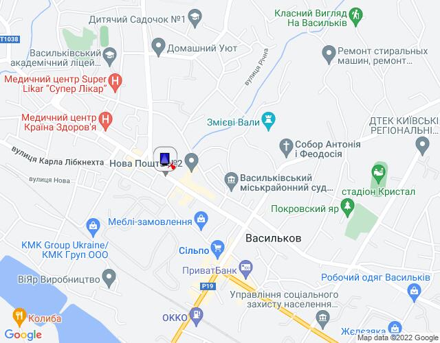 Ситилайт, Васильков, м. Васильків, вул. Грушевського, 21, біля магазину "Сільпо" та "COMFY", за 50м до повороту на вул. Гоголя, за 100м до повороту на вул. Декабристів, через 125м після відділення ПУМБ та автобусної зупинки