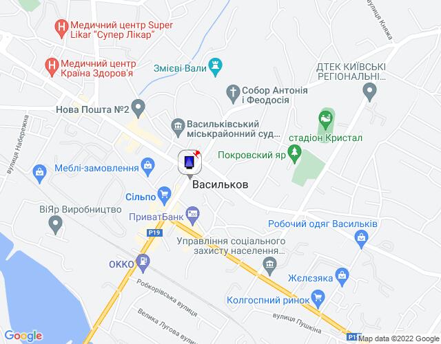 Ситилайт, Васильков, м. Васильків, вул. Соборна, 91, перехрестя з вул. Юних Комунарів, через 100м після перехрестя з вул. Шевченка та вул. Покровська, за 180м до повороту на вул. Володимирська та магазину "Сільпо"