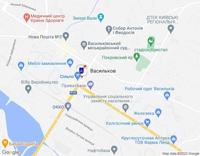 Ситилайт, Васильков, м. Васильків, вул. Соборна, 64/1, біля магазину "Сільпо", через 150м після перехрестя з вул. Юних Комунарів, через 230м після перехрестя з вул. Шевченка та вул. Покровська, за 50м до повороту на вул. Володимирська