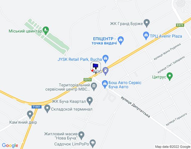 Билборд/Щит, Буча, м. Буча, траса М-07 "Київ-Ковель", км 30+200 право, вул. Нове Шосе, біля ТЦ Модуль та магазину Фокстрот, навпроти АЗС WOG, за 580м до ТРЦ Avenir Plaza, за 330м до магазину Епіцентр, через 40м після повороту на вул. Депутатська