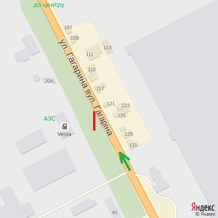Билборд/Щит, Ужгород, вул.Гагаріна (АЗС), супермаркет Барва, напрям - до центру