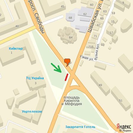 Билборд/Щит, Ужгород, 3х4м пл.Кирила і Мефодія, піш.перехід, автоб,зуп, ТЦ Україна, напр.-Минайська