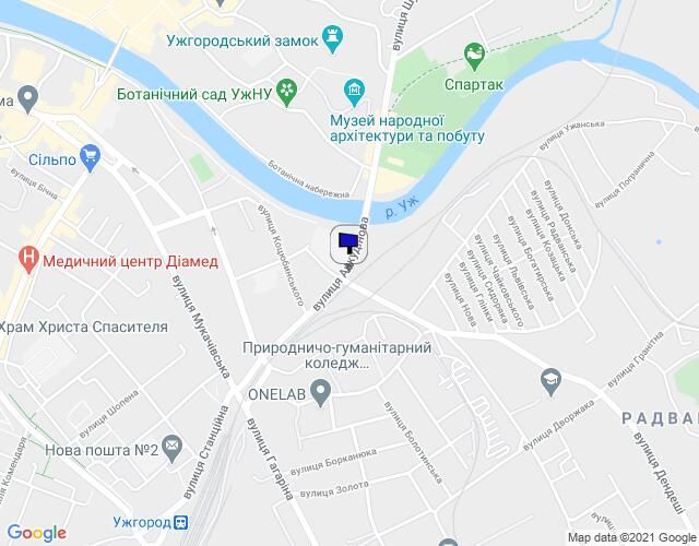 Билборд/Щит, Ужгород, вул.Анкудінова-Будителів-Дайки-11 школа, рух-пл.Кірпи-вокзал
