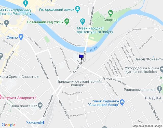Билборд/Щит, Ужгород, вул.Анкудінова-Будителів-Дайки-11 школа, рух-вул.Шумна,Другетів