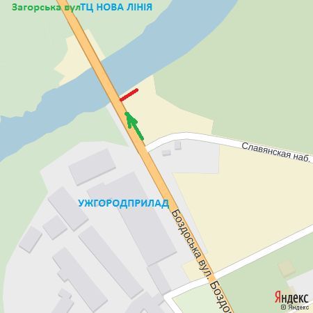 Билборд/Щит, Ужгород, вул.Баб'яка(новий трансп.міст), район ТЦ Нова лінія, напрям-вул.Загорська