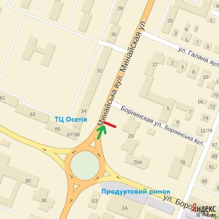 Билборд/Щит, Ужгород, вул.Минайська 27 (навпроти маг.Осетія), напрям-пр.Свободи