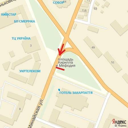 Билборд/Щит, Ужгород, вул.Минайська-просп.Свободи(гот.Закарпаття), напр-вулГрушевського
