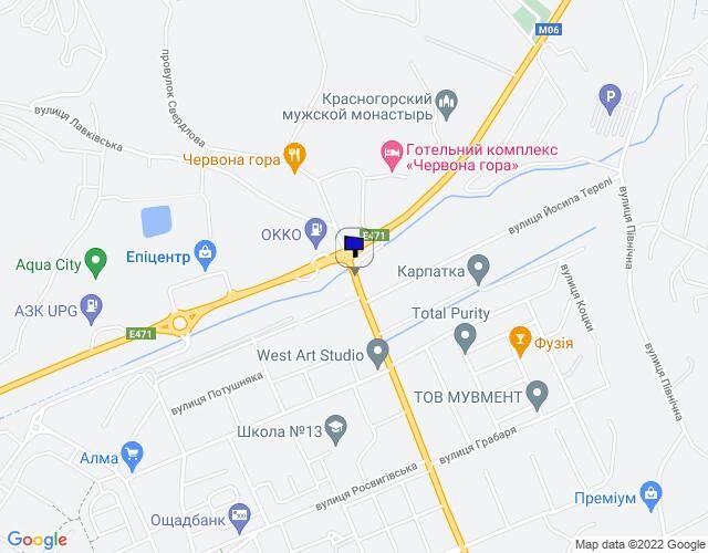 Білборд/Щит, Мукачево, вул.Д.Галицького (обмежувач руху висогогабаритів), виїзд з міста на трасу Київ-Чоп, напр.-Ужгород, Львів