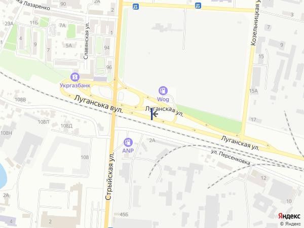 Білборд/Щит, Львів, вул.Луганська РС біля мосту, АЗС WOG, до вул. Стрийської