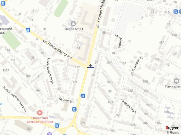 Билборд/Щит, Черновцы, вул. Героїв Майдану, 59