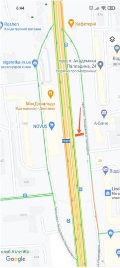 Білборд/Щит, Київ, М."Академмістечко" пр.Палладіна 24 напрямок до В. Кільцевої