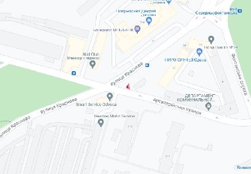 Led экран/Видеоборд, Одесса, Краснова вул. - Артилерійська вул. - Середньофонтанська вул., (разрешение 576х288)