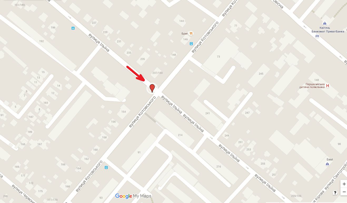 Білборд/Щит, Черкаси, вул. Грушевського - вул.Надпільна