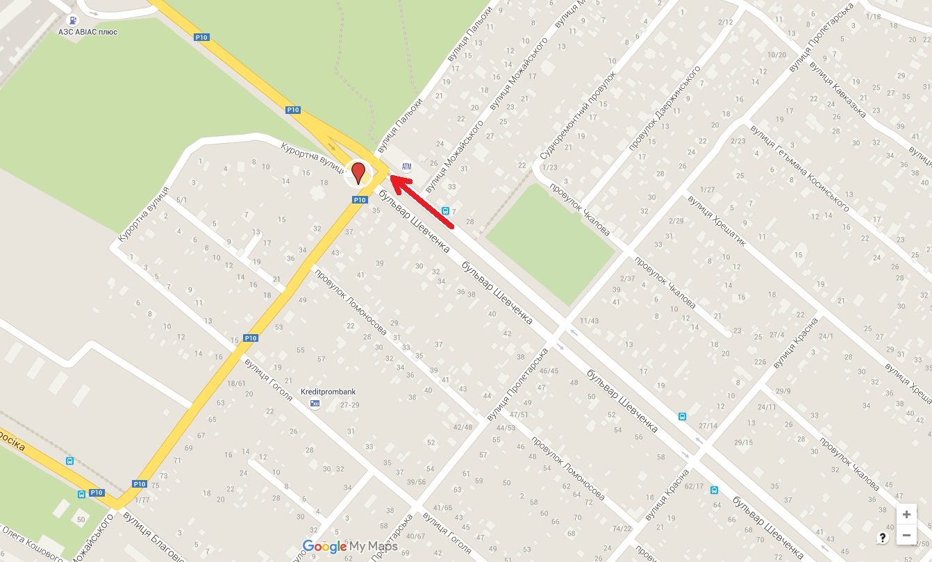 Білборд/Щит, Черкаси, бул. Шевченка - вул. Можайського, 22