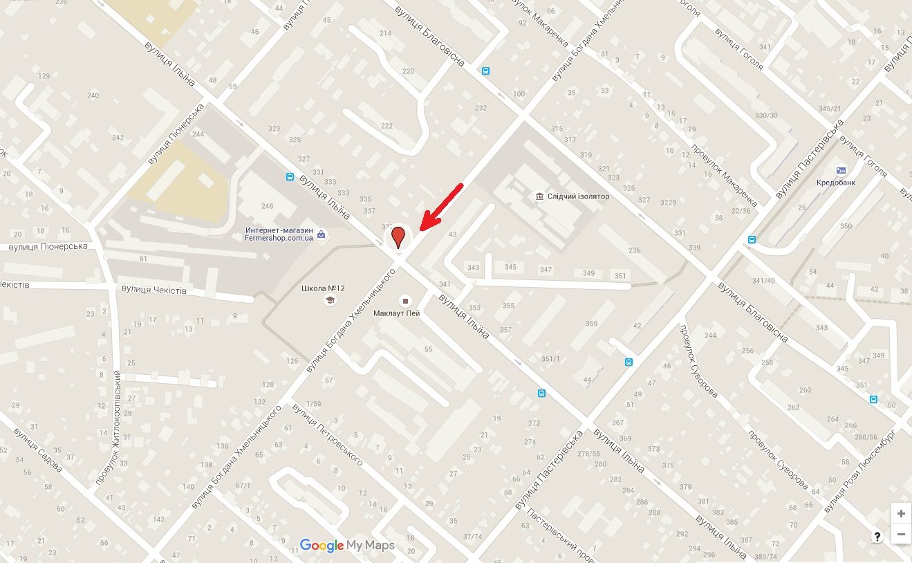 Білборд/Щит, Черкаси, вул. Надпільна - вул.Б.Хмельницького