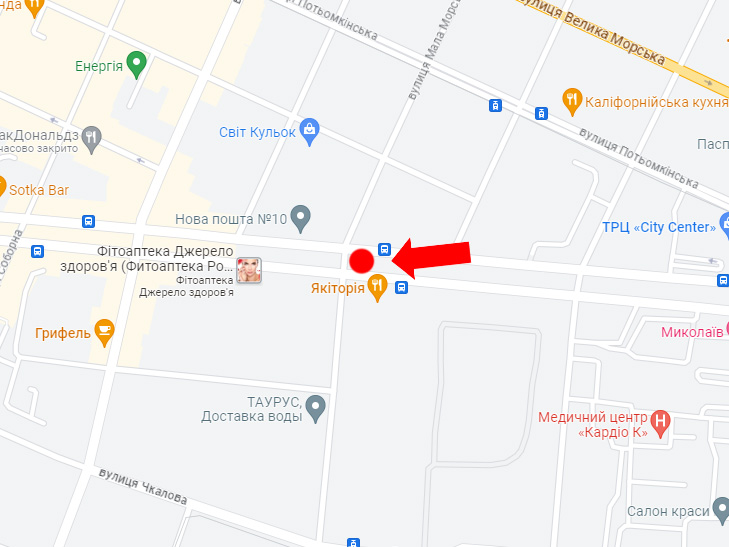 Білборд/Щит, Миколаїв, Центральний пр. (кол. Леніна пр.) / М. Морська вул., 2, бульвар, до центру