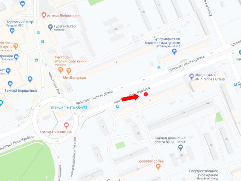 Led екран/Відеоборд, Київ, Курбаса пр., 5, в сторону центру