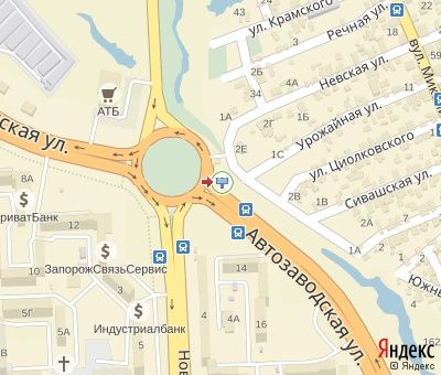 Билборд/Щит, Запорожье, Автозаводська вул., - Новокузнецька вул. (кільцу)
