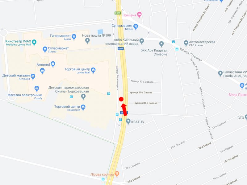 Билборд/Щит, Киев, Паладіна пр., біля ТРЦ "Лавина молл", супермаркетів "Ашан," Епіцентр ", роздільник, в сторону вул. Стеценка