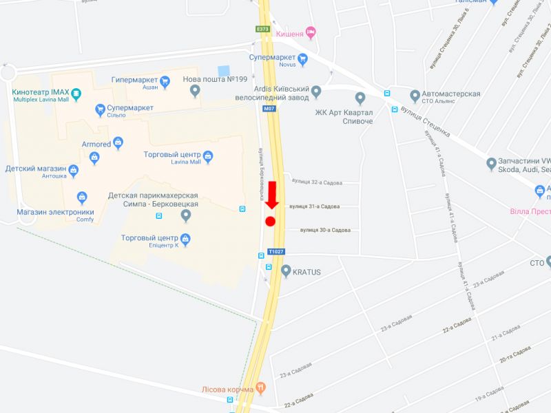 Led екран/Відеоборд, Київ, Паладіна пр., біля ТРЦ "Лавина молл", супермаркетів "Ашан," Епіцентр ", роздільник, в бік пр. Берестейського (колиш. пр. Перемоги)