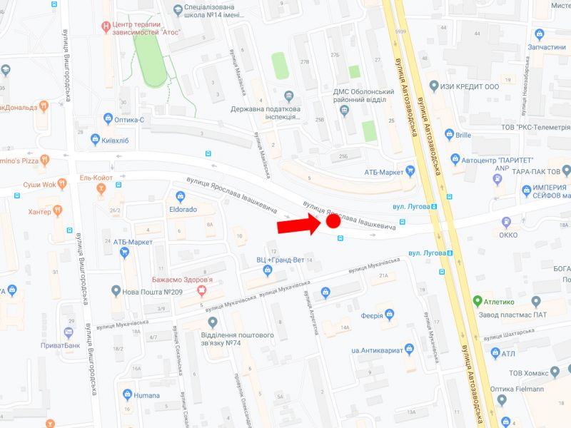 Led екран/Відеоборд, Київ, Івашкевича вул., 3, роздільник, в бік ТРЦ "Караван", Оболоні