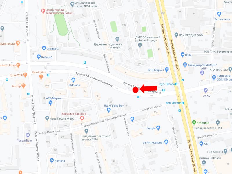 Led екран/Відеоборд, Київ, Івашкевича вул., 3, роздільник, в бік Правди пр., McDonald's