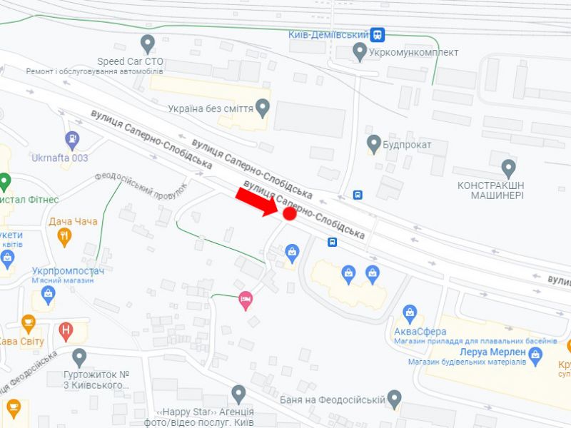Ролер/Призматрон, Київ, Саперно-Слобідська вул., 150м від надземного пішохідного переходу
