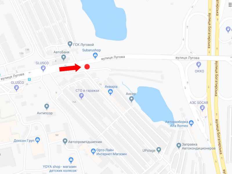 Ролер/Призматрон, Київ, Лугова вул., 16 в сторону вул. Богатирської