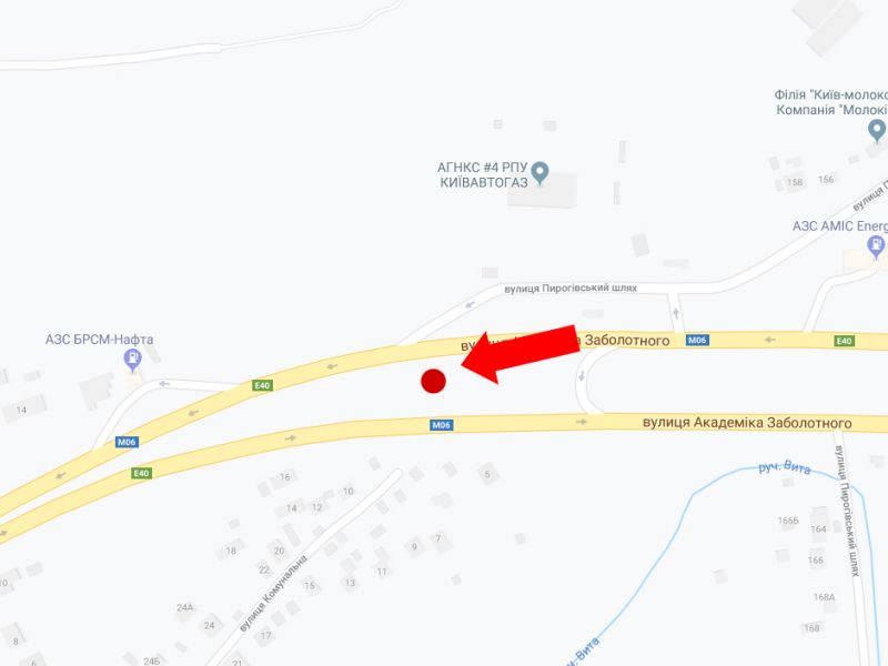 Led екран/Відеоборд, Київ, Заболотного вул - Пирогівський шлях, біля тютюнової фабрики, роздільник, в сторону пл. Одеської