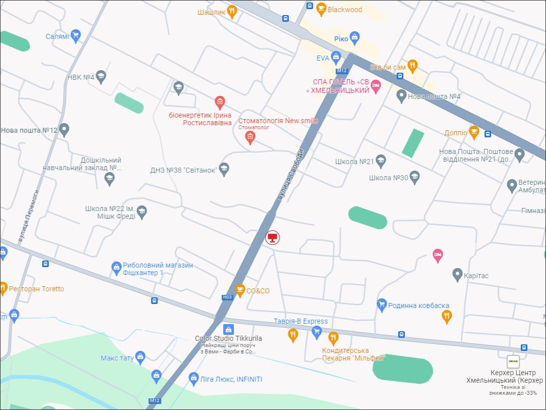 Билборд/Щит, Хмельницкий, Свободи вул. 9а (підйом до трц СВ)