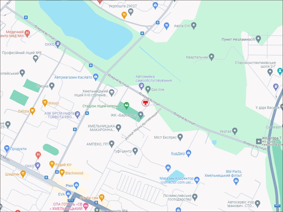 Билборд/Щит, Хмельницкий, Озерна вул., ЖК Барбарис