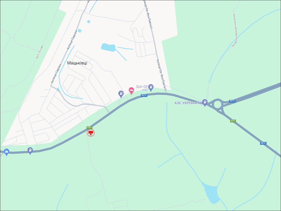 Билборд/Щит, Хмельницкий, Автодорога М12, с.Мацьківці, в'їзд в м. Хмельницький, зі сторони м Львів, Тернопіль