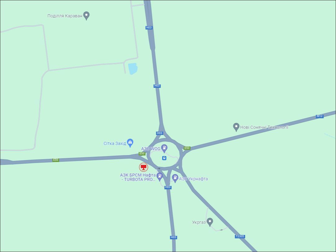 Билборд/Щит, Хмельницкий, Траса Житомир - Чернівці Н-03, виїзд з м. Хмельницький, коло, у бік Чернівців, (2)