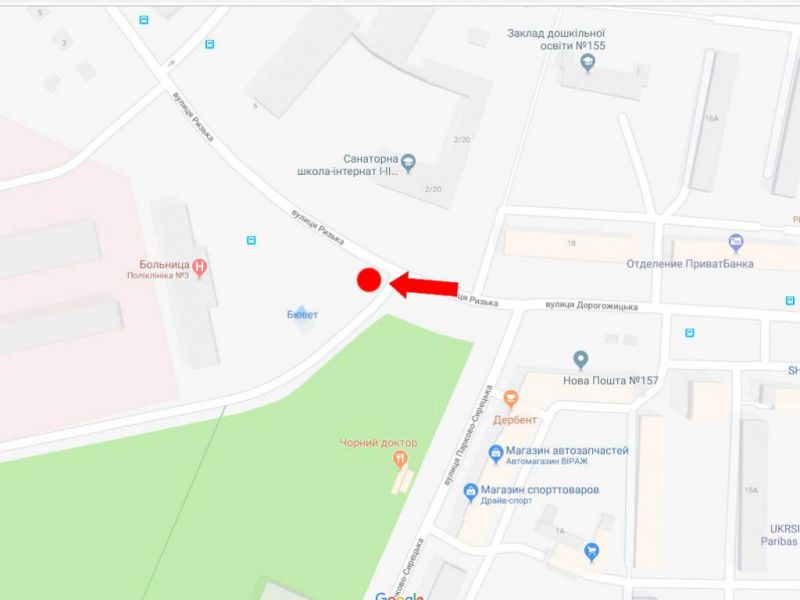 Led екран/Відеоборд, Київ, Ризька вул., 1, біля Сирецького парку, Поліклініки №3, Лікарні №9, до ст. м. "Сирець"