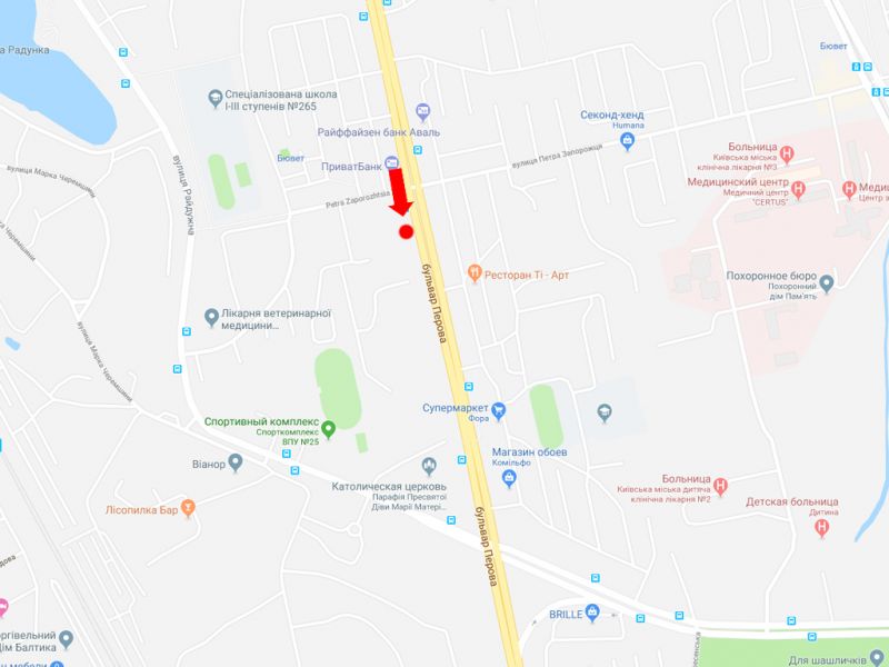 Led екран/Відеоборд, Київ, Перова бул., 3 - вул. Запорожця, в бік пр. Броварського