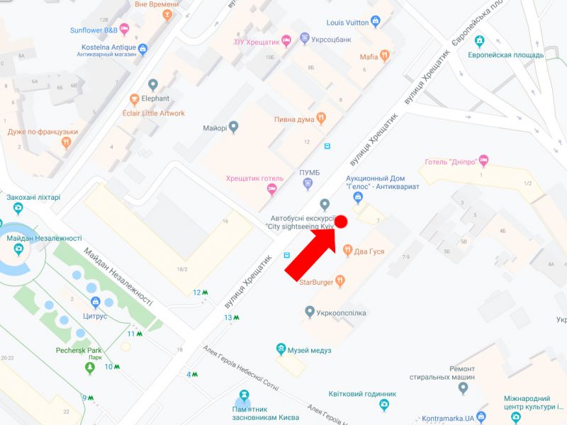 Скрол/Сітілайт, Київ, Хрещатик вул., 7/11, в бік Європейської пл.