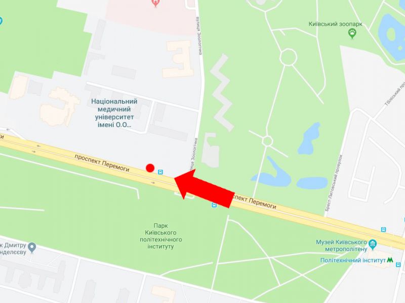 Скрол/Сітіборд, Київ, Перемоги пр., 34, біля Медуніверситету ім. Богомольця, в сторону ст. м. «Шулявська», з центру