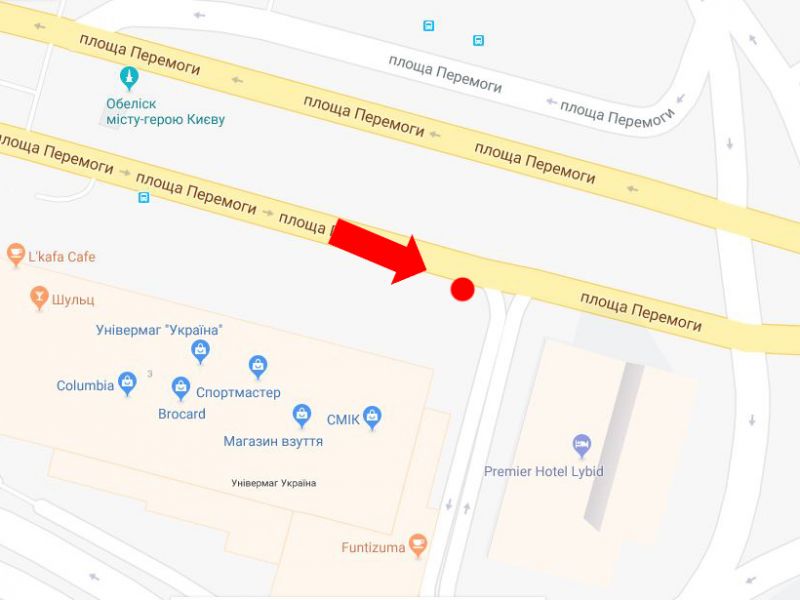 Скрол/Сітілайт, Київ, Перемоги пл., 3, біля універмагу "Україна", в сторону бул. Шевченка