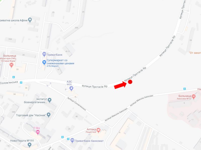 Скрол/Сітіборд, Київ, Протасов Яр вул., 350 м. від вул. Солом'янської, в сторону вул. Федорова