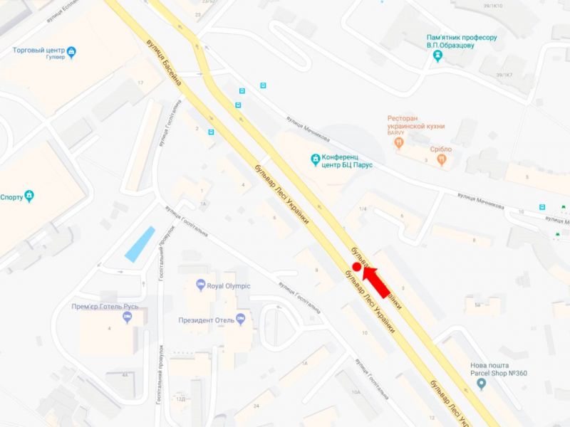 Скрол/Сітілайт, Київ, Українки бул., 3, в сторону вул. Хрещатик