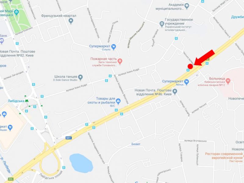 Скрол/Сітіборд, Київ, Дружби народів бул., 15 - вул. Чеська, навпроти супермаркету "Novus", в сторону Либідської пл.