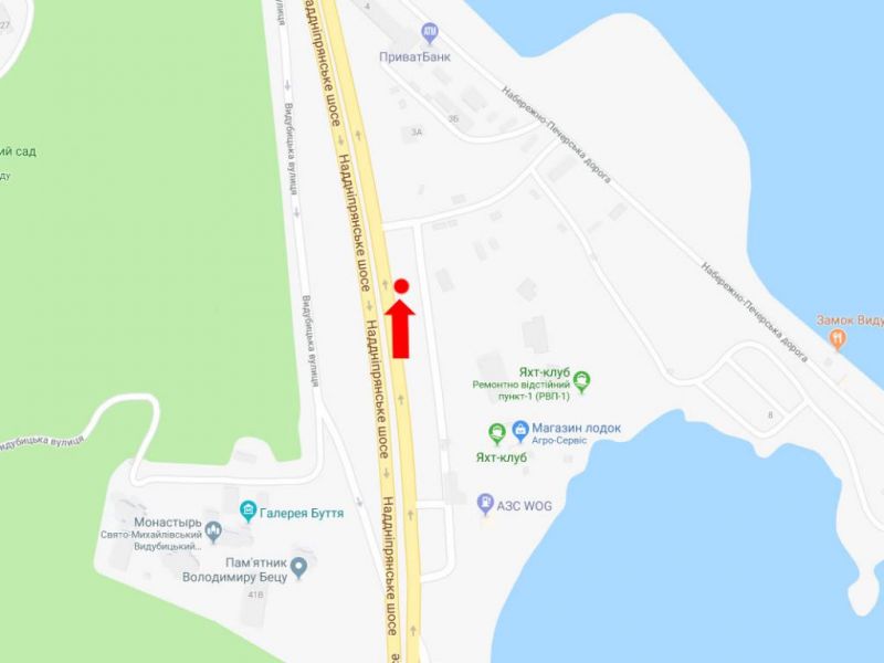 Скрол/Сітіборд, Київ, Наддніпрянське шосе, 300 м. до мосту Патона, в центр