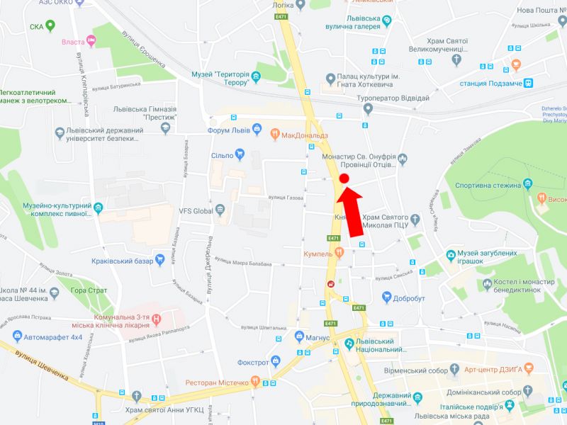 Скрол/Сітіборд, Львів, Чорновола пр. - Детька вул., 200 м. До ТРЦ "Forum Lviv", з центру
