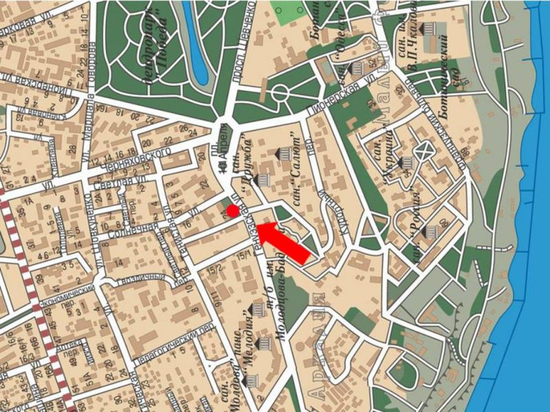 Скролл/Ситиборд, Одесса, Генуезька вул., 24А, готель "Atlantic", супермаркет "Le Silpo", в центр
