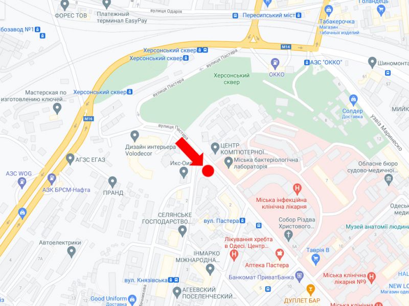 Скрол/Сітіборд, Одеса, Пастера вул. - вул. Старопортофранківська, в центр